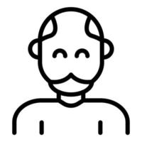 Grandfather icon, outline style vector