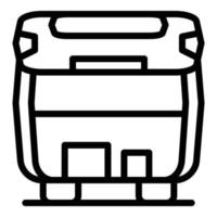 Empty car trunk icon, outline style vector