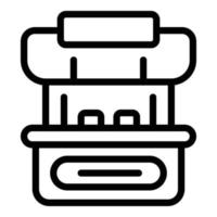 Food stall icon, outline style vector