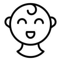 Little child icon, outline style vector