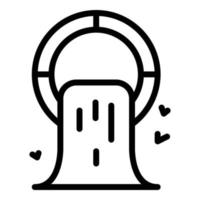 Garbage water pipe icon, outline style vector