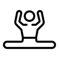 icono de hombre gimnasta, estilo de esquema vector