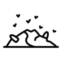 Ground garbage icon, outline style vector