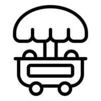 Junk food stand icon, outline style vector