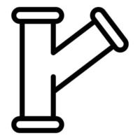 Kitchen pipe icon, outline style vector