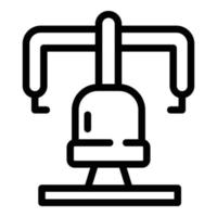 Fitness equipment icon, outline style vector