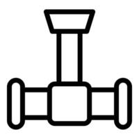 Pipe icon, outline style vector