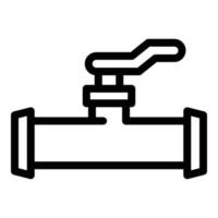 Jet pipe icon, outline style vector