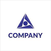 Triangle Eye Illustration. Three Angle Logo Design Concept vector