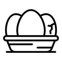 Farm eggs icon, outline style vector