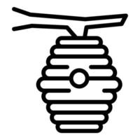 icono de colmena, estilo de esquema vector