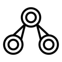 Customer data icon, outline style vector