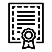 Academic degree icon, outline style vector