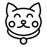 Cat amulet icon, outline style vector
