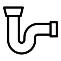 Duct pipe icon, outline style vector