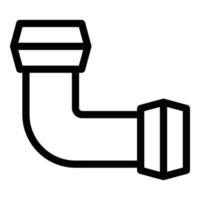 Pvc pipe icon, outline style vector