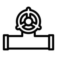 Pipeline icon, outline style vector