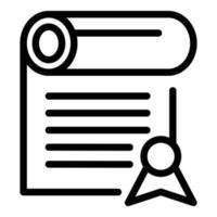 College degree icon, outline style vector