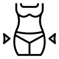 Slimming icon, outline style vector