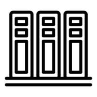 Customer data server stack icon, outline style vector