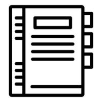 Customer folder data icon, outline style vector