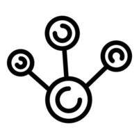 Customer data circle scheme icon, outline style vector