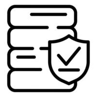 Office server icon, outline style vector