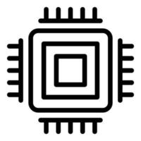 Customer data processor icon, outline style vector