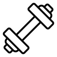 Dumbbell slimming icon, outline style vector