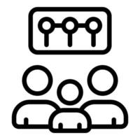 Customer database group icon, outline style vector