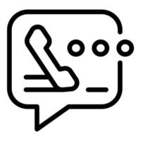 Customer call chart icon, outline style vector