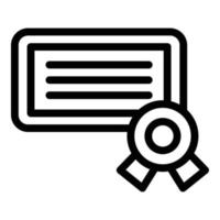 icono de diploma de graduación, estilo de esquema vector