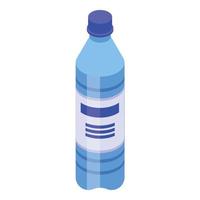 Mineral water bottle icon, isometric style vector