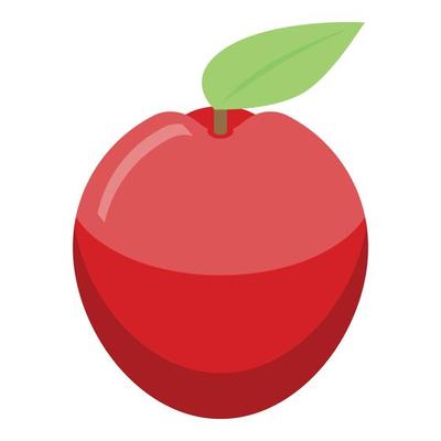 Red eco apple icon, isometric style