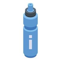 icono de botella de agua deportiva de gimnasio, estilo isométrico vector