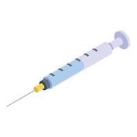 Measles syringe icon, isometric style vector