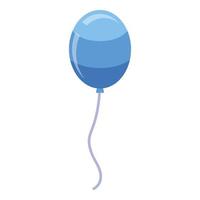 Kid blue balloon icon, isometric style vector