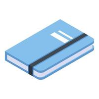 Paper notebook icon, isometric style vector