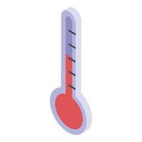 Measles temperature icon, isometric style vector