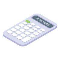 Money calculator icon, isometric style vector