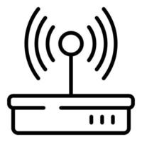 icono de enrutador wifi, estilo de contorno vector