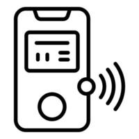 Wifi phone internet icon, outline style vector