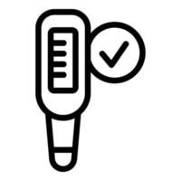 Home thermometer icon, outline style vector