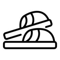 Home slippers casual icon, outline style vector