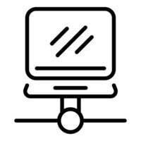 Change folder internet icon, outline style vector