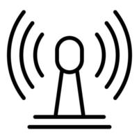 icono de torre wifi, estilo de esquema vector