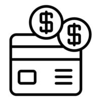 Delivery money icon outline vector. Cash payment vector