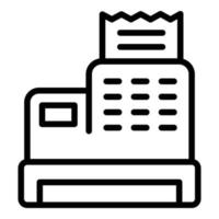 Cashier machine icon outline vector. Cash payment vector