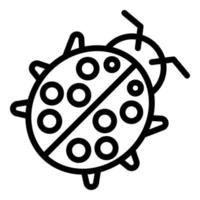 Ladybird biology icon, outline style vector