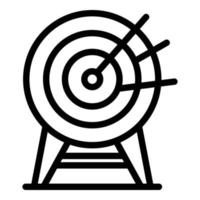 Archery bullseye icon outline vector. Dart target vector